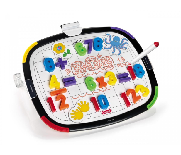 Quercetti Tablica magnetyczna cyfry+kształty 65 el. - 417583 - zdjęcie